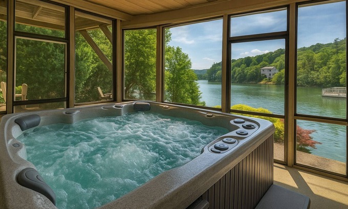Necowa Cove Cabin | Relax by the Lake: Waterfront Retreat with Private Dock