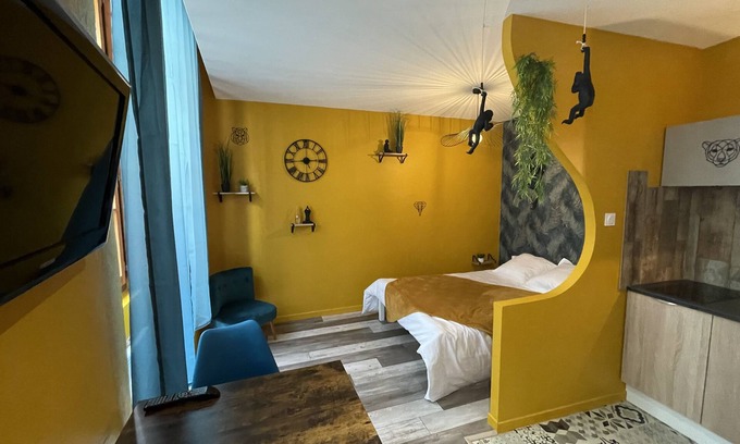 Romans-sur-Isere Apartment | Relax at JuNgLe ROOM: Lake View & Spa Amenities Await