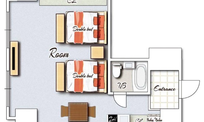 Miyazaki Hotel | Cozy Junior Suite with Double Beds in Miyazaki