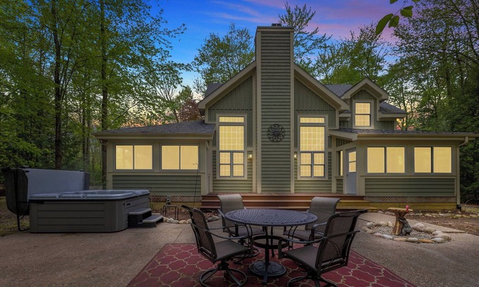 Shorewood-Tower Hills-Harbert House | Harbor Country Retreat: Cape Cod Home with Hot Tub Oasis