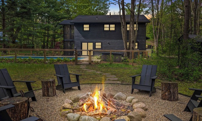 Harbert House | Juniper Presents: Wooded Oasis with Pool & Yoga Retreat