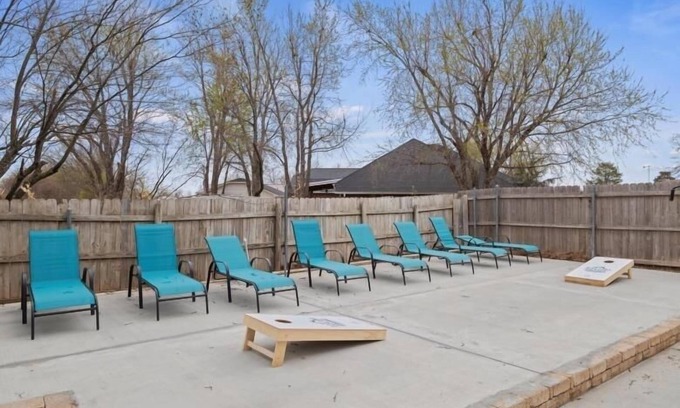 Wheatland House | Home-Like Retreat: Norman Resort with Pool & Hot Tub