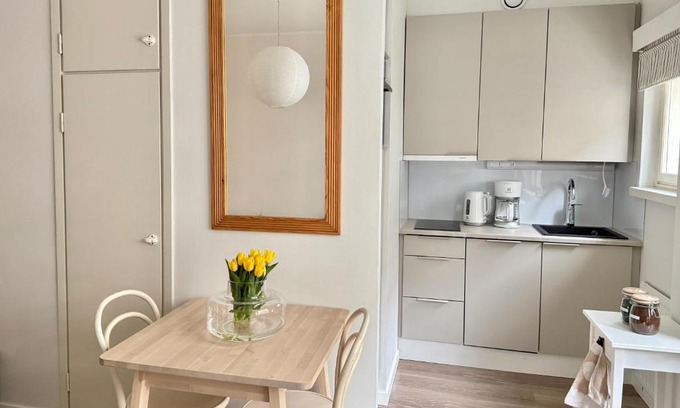 Alppiharju Apartment | Elegant Nordic Studio near Tram Stop - Pet Friendly! 