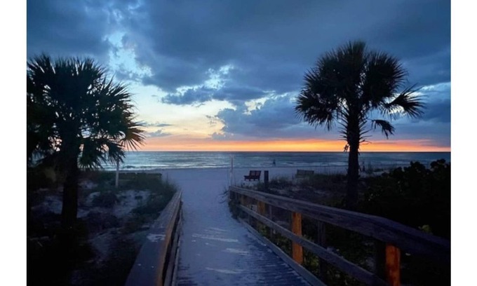Indian Shores Cottage | Beachfront Escape with Pool and Spa Near Gulf of Mexico
