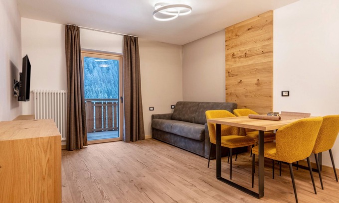 Campitello di Fassa Apartment | Mountain View Apartment with Wi-Fi, Garden & Balcony Access