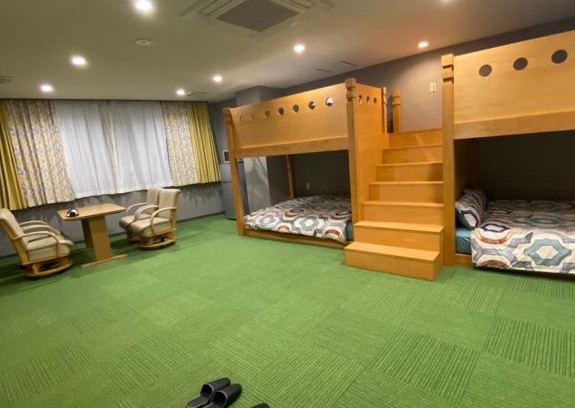 Chuo Ward Apartment | Spacious 8-Person Room with Unique Bunk Beds at KDY Stay
