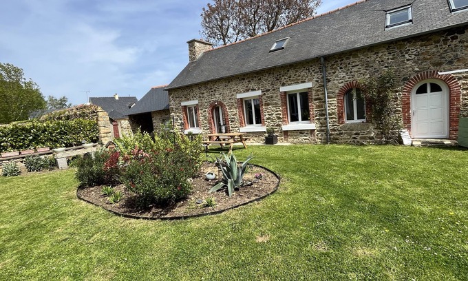 Gommenec'h House | Relax at Ker Joseph: Renovated Breton Longère Retreat