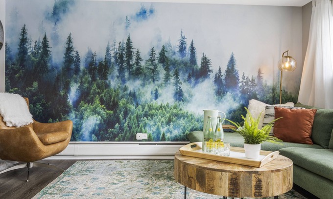Geneva Apartment | Modern Comfort: Keyless KING Bed & Amenities Near Trails