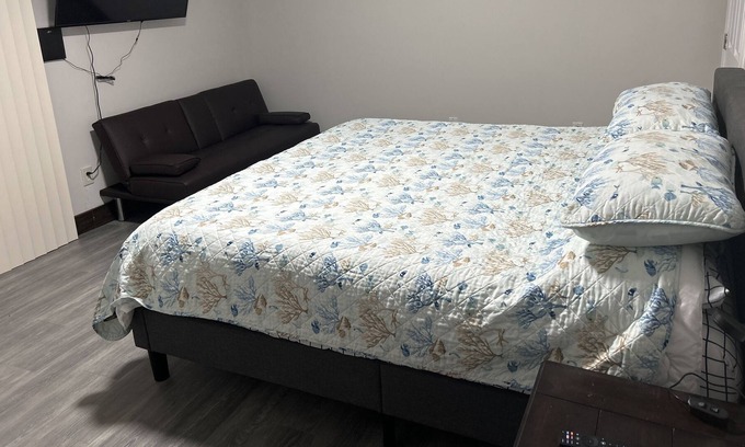 Fountain Other | King bed room in small farmhouse with small Sofa bed.