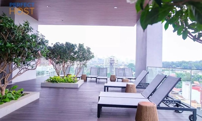 Brickfields Apartment | Designer Loft Near LRT with Pool and Breakfast Options