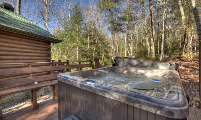 Hidden Lake Cabin | Cozy Knotty Pines: Pet-Friendly Retreat with Fireplace & Spa
