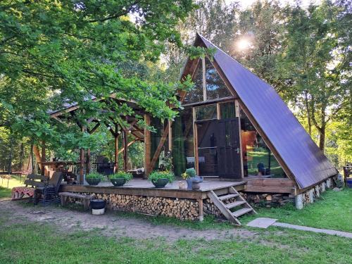 Birzgale Other | Idyllic Koka namiņš "Pasaka" with Ocean Views & Hot Tub