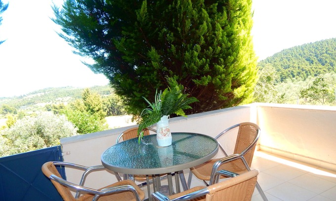 Paliouri Apartment | Pet-Friendly Kripis Studio in Paliouri with Pool Access