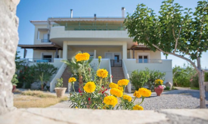 Pigadia Apartment | Serene Ktima Develekou with Oceanfront Views & Spa