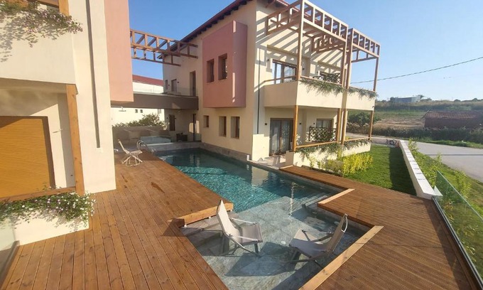 Ierissos Apartment | Relax at Kynara Elegant Living - Oceanfront with Pool
