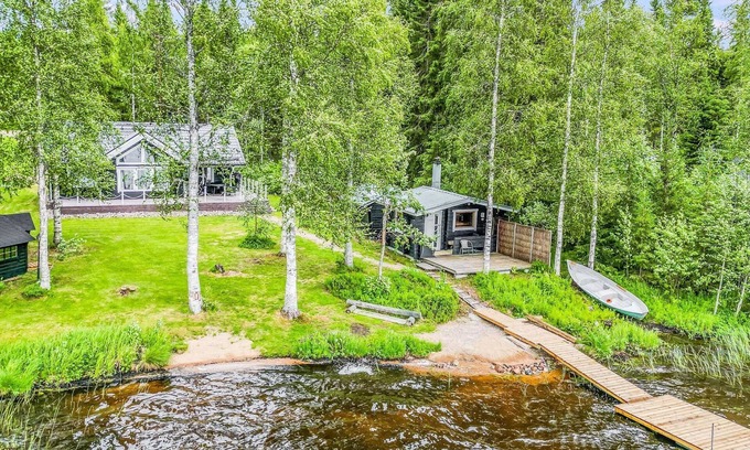 Kehys-Kainuu House | Relax at Lähderinne by Interhome: Lake View & Spa Retreat