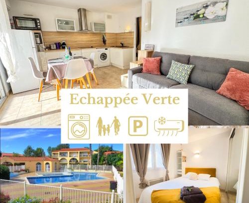 Les Hauts de Canet Apartment | L'échappée verte - T2 - Confort -Piscine - Tennis- Parking - Climatisation - SudSéjourConciergerie