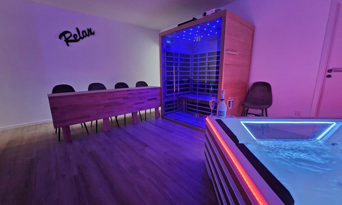 Differdange Apartment | Relaxation Awaits at L'appart Spa with Hot Tub & Sauna