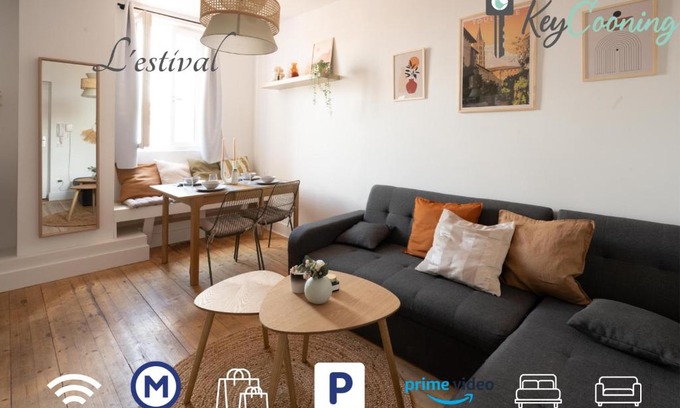 Saint - Michel Apartment | Convenient L'estival Champêtre - Metro & Tram Nearby
