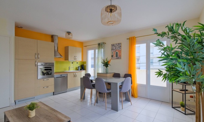 Saint-Nazaire House | Oceanfront Retreat: La Balnéaire with Spa & Beach Access