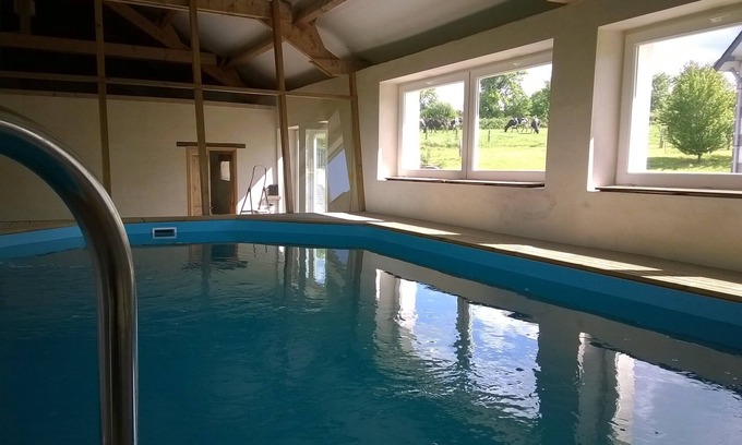 Saint-Germain-de-Coulamer Cottage | La Bellaziere: Cozy Country Cottage with Heated Pool
