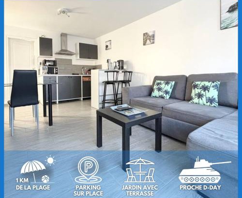 Vierville-sur-Mer House | Inviting Home with Terrace Near Omaha Beach & Pet Friendly