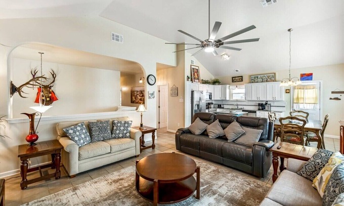 Safe Harbor House | Experience La Casa Gialla: Golf Cart & Pet-Friendly Stay