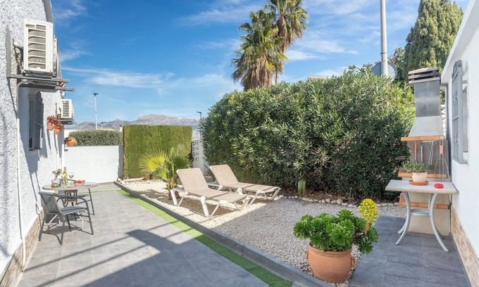 El Albir House | Relax at Downtown Albir House with Ocean Views & Patio