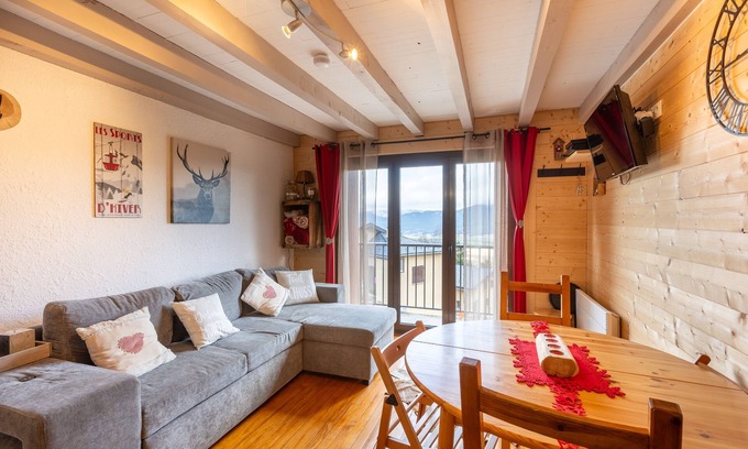 Les Angles Apartment | Cozy La Cordée des Angles - Mezzanine Studio with Spa