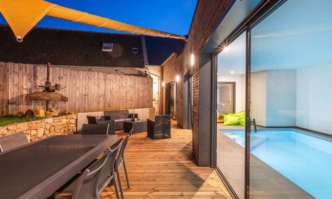 Tregunc House | Elegant La Longère du Verger with Indoor Pool & Beach Access