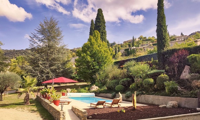 Rochecolombe Cottage | Discover La Maison de Chagnol: Pet-Friendly Retreat with Pool