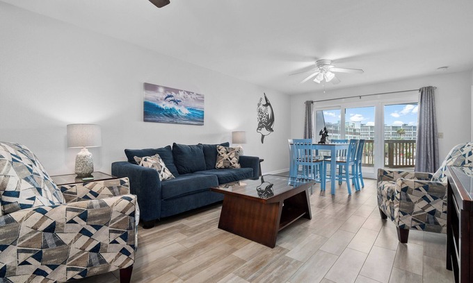 Port Aransas Condo | La Mirage Condo 216L Beachfront Resort Condominiums with Private Boardwalk
