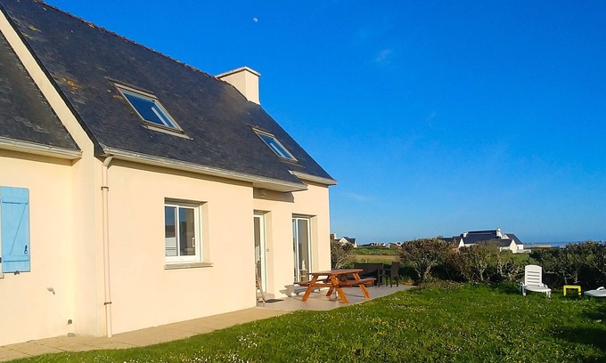 Pouldreuzic House | Oceanfront Getaway: La Penhorsienne with Scenic Views