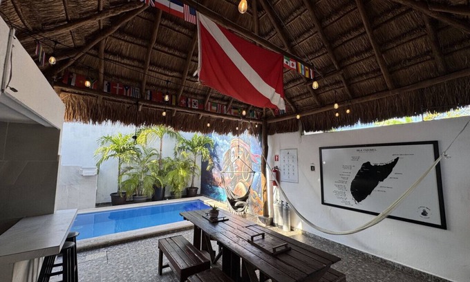 Colonia Adolfo Lopez Mateos Hotel | La Perle Noire | JR - Terasse et Piscine