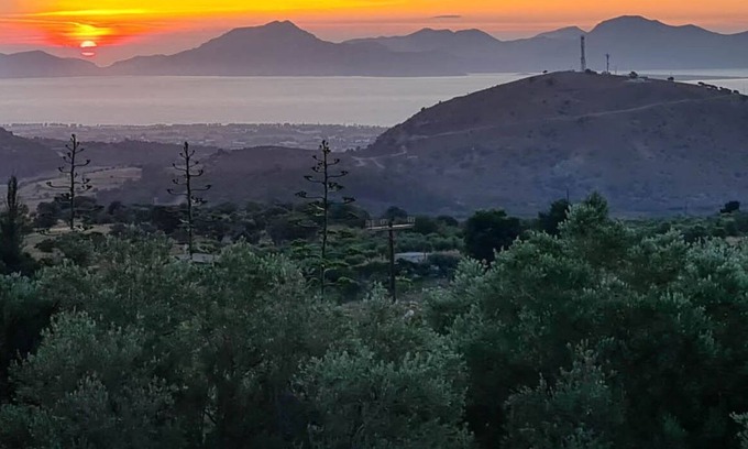 Kos Villa | Relax in La Rosa Gialla: Private Pool & Ocean Views