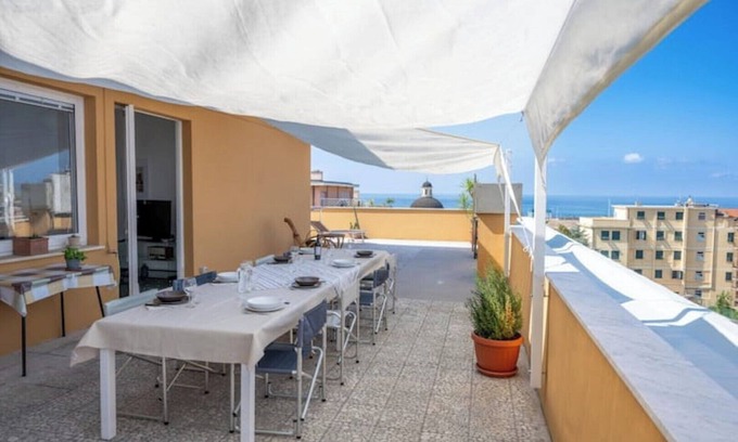 Chiavari Apartment | Discover La Terrazza di Chiavari: Ocean View & Pool Access