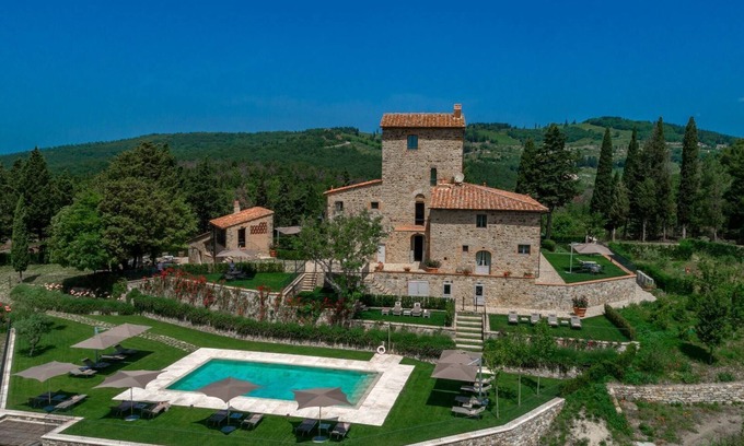 Greve in Chianti Villa | Unmatched Relaxation at La Torre di Testa Lepre, Chianti