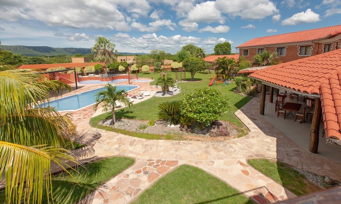 San Jose de Chiquitos Hotel | Experience La Villa Chiquitana: 4-Star Bliss with Pool & Spa