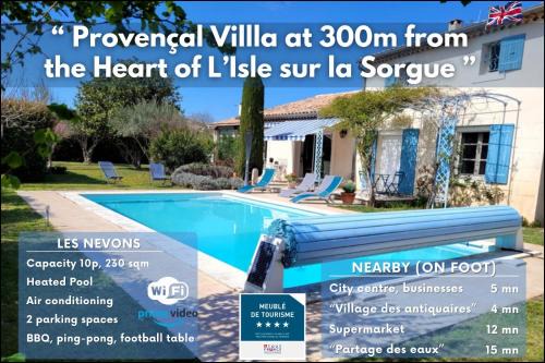 L'Isle-sur-la-Sorgue Villa | Relax at La Villa des Lavandes – 4-Star Retreat Near Center