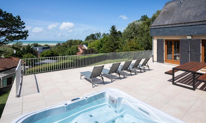 Criel-sur-Mer Villa | Oceanfront Bliss at La Villa Maxine with Spa & Hot Tub