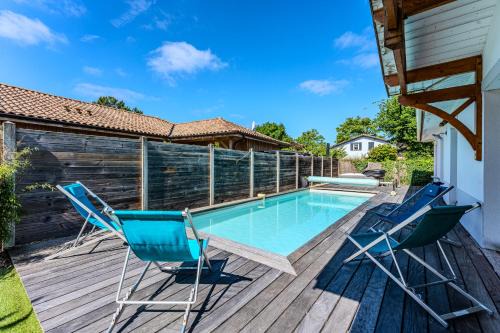 Gujan-Mestras House | Indulge at La Villa Sirelis with Pool and Spa Amenities