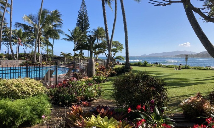 Wailua Condo | Lae Nani 114: Oceanfront Retreat with Private Pool