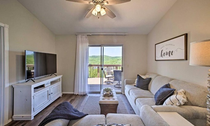 Indian Point Apartment | Scenic Lake & Ozark Mountain Views, Steps from SDC!