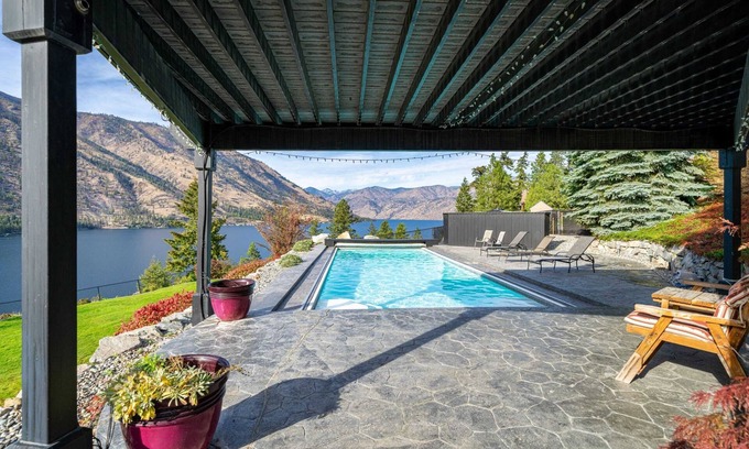 Manson House | Lake Chelan View Retreat with Pool, Hot Tub & Family Fun