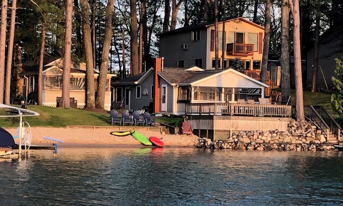 West Branch Cottage | Scenic Lake Front Cottage: Family-Friendly with Dock Access
