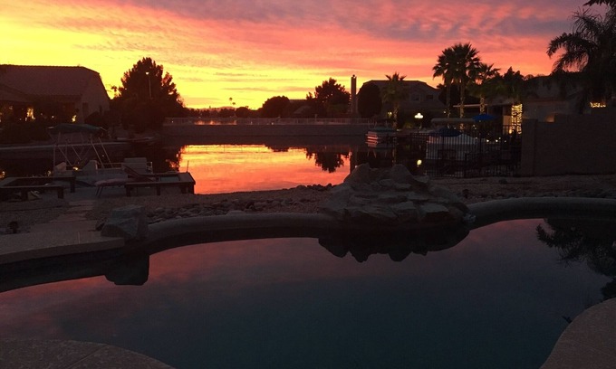 Desert Harbor House | Exceptional Lakefront Home with Private Pool and Boat Access