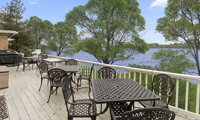 Lake Geneva House | Unforgettable Lake Geneva Home with Private Beach & Pier