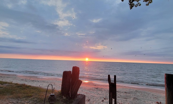 Au Gres House | Lake Huron Waterfront Oasis with Spa & Pool - Rated 9.8
