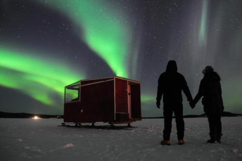 Inari Other | Idyllic Lake Inari Mobile Cabins with Hot Tub & Kitchen