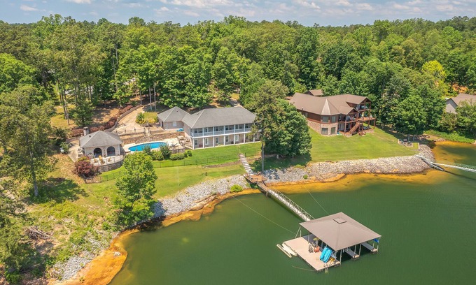 Arley House | Private Pool with Lake View and Game Room for Family Fun
